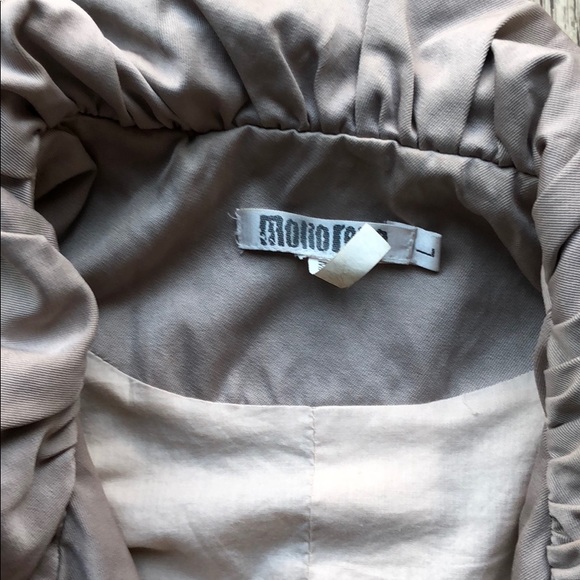 Taupe Belted Bell Sleeve Trench Coat - Picture 5 of 7